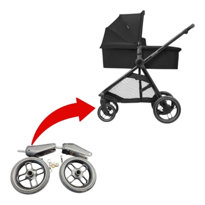 Naprawa kółek przednich Maxi Cosi STREET PLUS - montaż łożysk i osi skręcanej - 2x kółko przednie